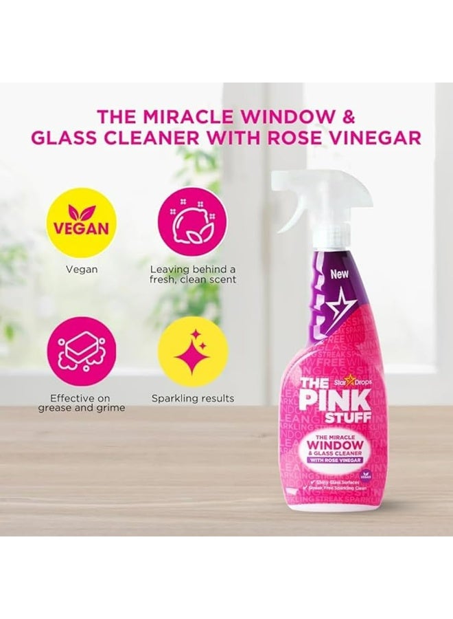 Stardrops The Pink Stuff The Miracle Window And Glass Cleaner With Rose Vinegar 850 ML - Image 2
